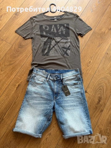 G-Star Raw Мъжки нови оригинални къси дънки, снимка 9 - Къси панталони - 54875003