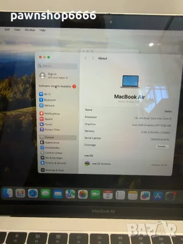 Лаптоп Apple MacBook Air A1932 (2018) , снимка 9 - Лаптопи за работа - 55453501