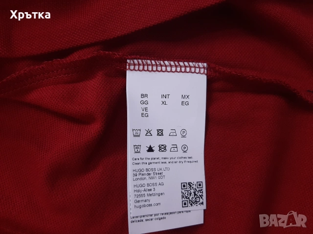 Hugo Boss Philllipson 38 - Оригинална мъжка тениска с яка р-р L-XL, снимка 8 - Тениски - 54151549