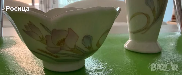Японска вазa и купичка IVORY, снимка 4 - Вази - 55037835