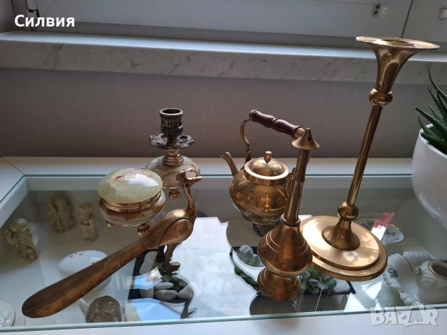 Винтидж предмети от месинг и оникс, снимка 7 - Декорация за дома - 55055792