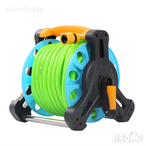 Маркуч с макара и пистолет, 20метра, снимка 5 - Напояване - 42336572