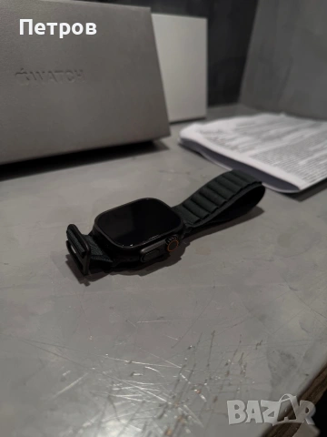 100% battery! Гаранция!  Apple Watch Ultra 2  Black Titanium Green 49 mm, снимка 4 - Смарт гривни - 54445163