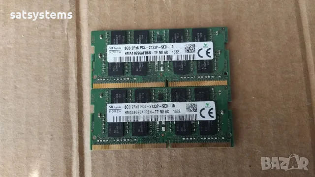 SO-DIMM Memory Module SKhynix HMA41GS6AFR8N-TF Kit 2x8GB DDR4 2133MHz( PC4-17000 ) CL15 1.2V, снимка 5 - RAM памет - 55660603