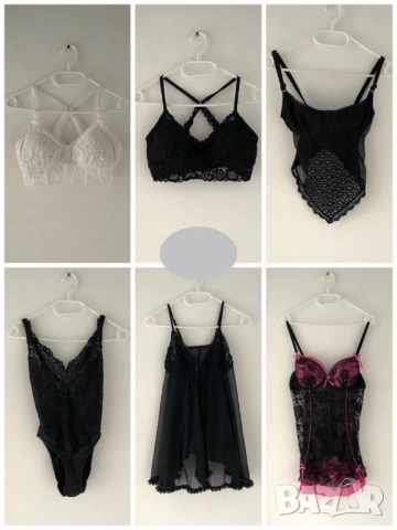 Нощници Пижама сатин дантела (S)