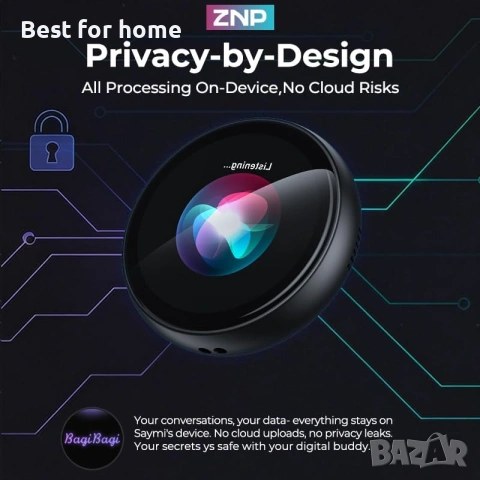 ZNP Z01 AI Companion цифрова значка, преносим Bluetooth 6.0 преводач с HD сензорен екран, снимка 6 - Друга електроника - 54961355