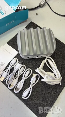 Orico DUK-5P-EU-WH 5 портово зарядно устройство USB с поставка, снимка 4 - Оригинални зарядни - 55640383