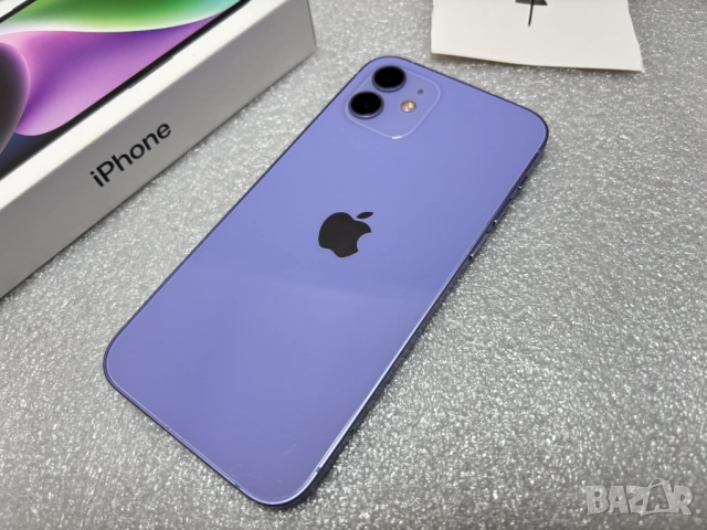 Перфектен! Като нов! 100% Батерия! Смартфон Apple iPhone 12, 64 GB, Purple, снимка 9 - Apple iPhone - 54686421