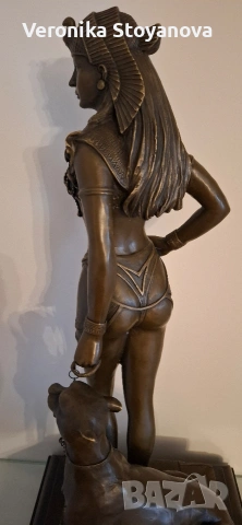 Бронзова статуетка-Клеопатра, снимка 7 - Колекции - 53997849