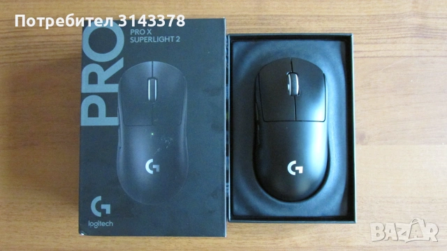 Logitech Pro X Superlight 2 безжична мишка, снимка 7 - Клавиатури и мишки - 55235785