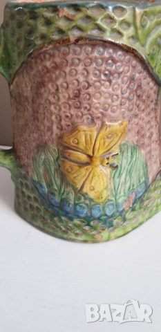 Стара керамична кана, снимка 2 - Антикварни и старинни предмети - 54313860