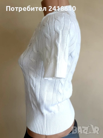 POLO Ralph Lauren Cable Pima Cotton Size XXS НОВО! ОРИГИНАЛ! Дамски Пуловер без Ръкави!, снимка 17 - Блузи с дълъг ръкав и пуловери - 54235951