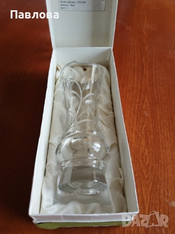 Кристална ваза, снимка 4 - Вази - 54077154