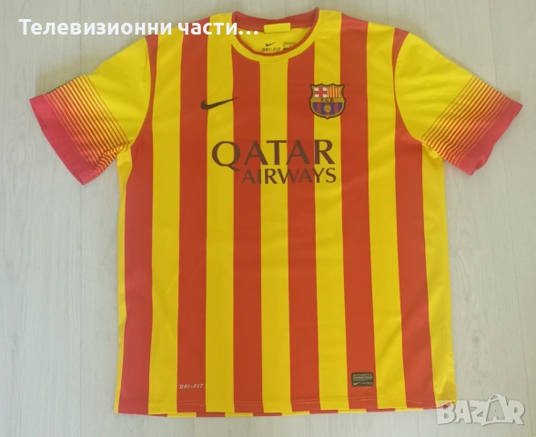 Оригинална футболна тениска Барселона Неймар 11 гостуващ екип 2013 2014 Nike 532823-703,мъжки XL, снимка 2 - Спортни дрехи, екипи - 54678826