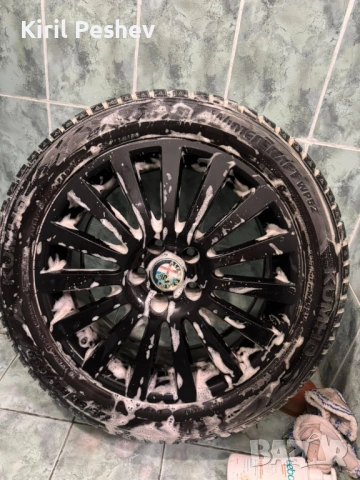 Джанти Алфа Ромео 5x110 17ки със зимни гуми, снимка 4 - Гуми и джанти - 54035843