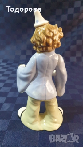 Порцеланова фигура на Клоун, снимка 3 - Антикварни и старинни предмети - 54007878