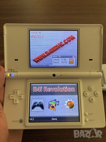 Nintendo DSi White + R4 Карта, снимка 5 - Nintendo конзоли - 55493388