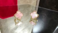 Van Cleef & Arpels VCA Gold Pink Opal Vintage Alhambra Clips Дамски Обеци, снимка 4