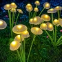 Соларни LED градински лампи Светещи гъби-медузи 2 броя, снимка 1