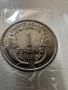 Ретро френска монета – 1 Франк (1 Franc), 1947 г. (Тип "Морлон"), снимка 1