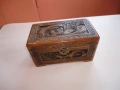 Старинно дървено сандъче ковчеже кутия дърворезба , снимка 12