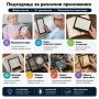 Голяма правоъгълна лупа за четене с LED осветление 5х увеличение USB зареждане цяла страница, снимка 3