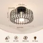 Дизайнерска метална таванна/полилей лампа с E27 фасунгa, 3 режима на цветова температура, снимка 3