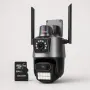 Двойна Smart WiFi безжична IP 6MPX камера 15108 + Подарък Карта памет HIKSEMI NEO 64GB 24369, снимка 8