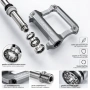 Ултра леки алуминиеви педали за велосипед PROMEND R41, Черни, 82x105x14mm, 250g, снимка 8
