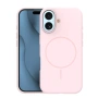 Кейс Silicone Thin Mag за iPhone 17 (6.3), светлорозов и Протектор, снимка 1