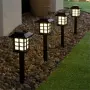 Комплект от 6 броя соларни LED лампи за двор и градина / Височина на соларната LED лампа: 27 см.; Ра, снимка 1