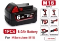 Replacement 18V 18650 Lithium Battery for Milwaukee M18 48-11-1860 / 48-11-1850 / 48-11-1840, снимка 2