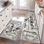 4580 Комплект кухненски килими от 2 части: 40x60см и 40x120см, устойчив полиестер, снимка 1