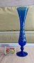 Вазичка винтидж синьо стъкло с оригиналната кутия за колекционери , снимка 7