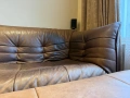 Модулен диван и табуретка Natuzzi Editions Intrigo - Естествена кожа, снимка 4