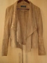 Дамско бежово яке ZARA, 100% естествена велурена кожа, размер M  , снимка 2