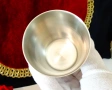 Калаена чаша за вино с Дегустатор,Замък. , снимка 2