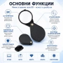 Мощна мини джобна сгъваема ръчна увеличителна лупа 8X увеличение стъклена за четене дребен текст, снимка 7
