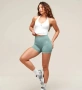  Нов дамски оригинален бял кроп топ Gymshark Halter Neck Cami with Shelf , снимка 5