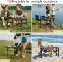 Сгъваема къмпинг маса Anbte 88x40 см, 3 височини, снимка 6