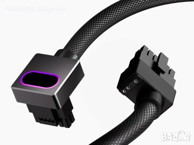 Захранващ 8PIN GPU Extension ARGB 90 градуса за GIGABYTE Radeon RX 9070 XT GAMING - 3 броя, снимка 8 - Кабели и адаптери - 54669116