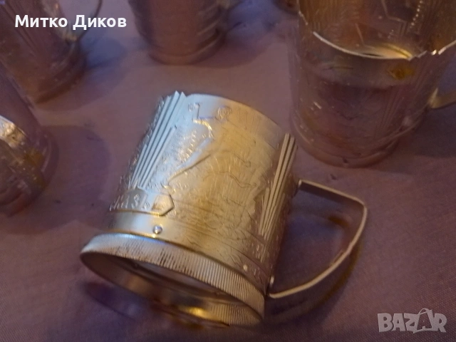 уралские сказьi подстакани редки мелхиор Винтидж СССР 6 броя отлични, снимка 11 - Антикварни и старинни предмети - 54137453