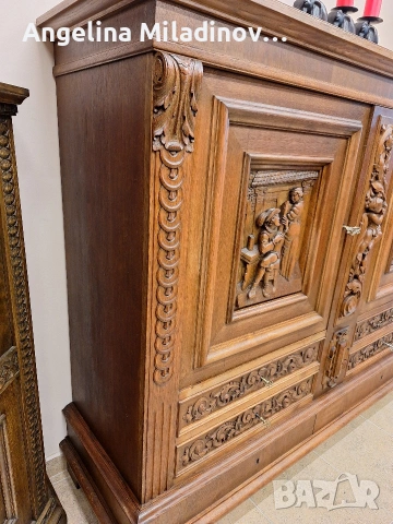 Комод 3D дърворезба , снимка 3 - Шкафове - 54527408