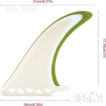 Нов AQUBONA Longboard Fin, Централен фин за лонгборд, сърфборд и гребло, снимка 2 - Водни спортове - 54029193