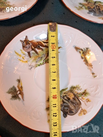 чешки порцеланов сервиз Bernadotte ловни мотиви  35/1, снимка 8 - Сервизи - 54176716