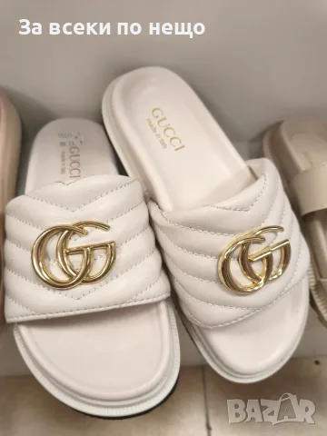 Gucci Дамски Бели Чехли Гучи Код A1775