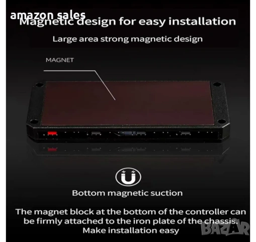 ShakingTank 9-портов ARGB PWM контролер за вентилатори - Магнитен разделител за вентилатори, снимка 5 - Други - 54166462