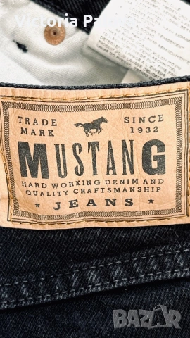 Vintage унисекс дънки Mustang Michigan Jeans / 90s Loose Straight Denim / Heavy Dark Wash, снимка 13 - Дънки - 54569574