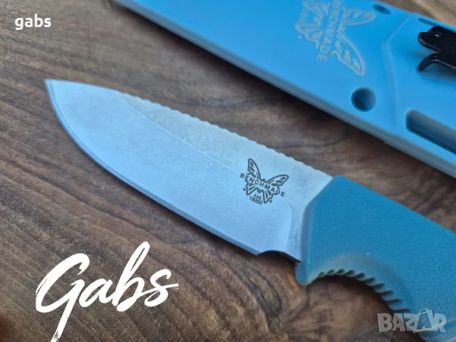 Фиксиран нож Benchmade Water Intersect 18050,Magna Cut,Depth Blue Santoprene, снимка 5 - Ножове - 55691112