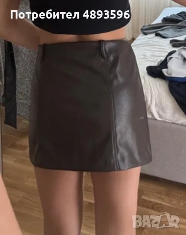 кожена пола H&M, снимка 2 - Поли - 55377754